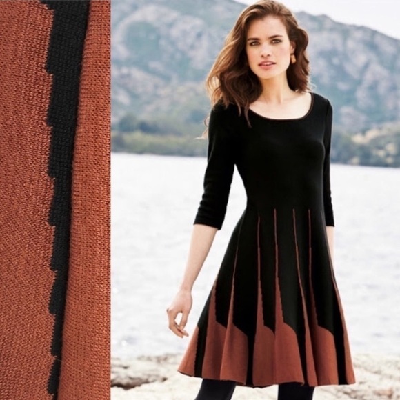 Peruvian Connection Parc Royal Pima Cotton Knit Fit & Flare Dress - Picture 1 of 15